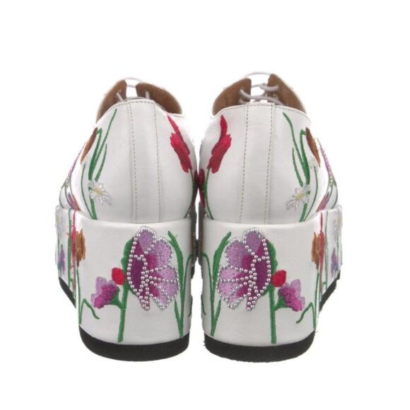 Robert Clergerie x Lucia Liu Anyang Floral Platform Loafers in White 40.5 10 - Picture 5 of 9